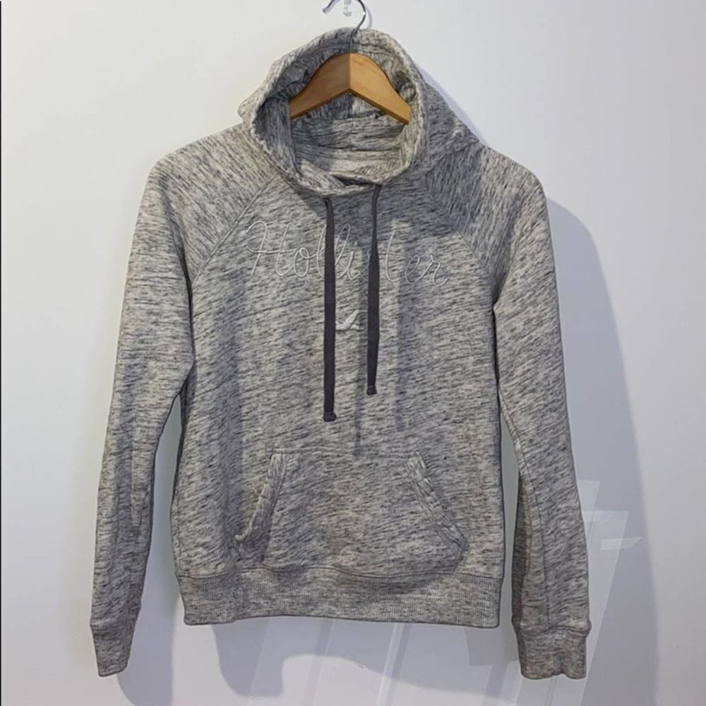 Hollister Grey Hoodie with Front Kangaroo Pocket M